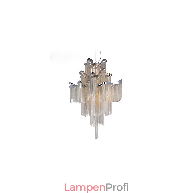 Aluminium Stream Kronleuchter Designer Pendelleuchte Silber Farbe Wendeltreppe Treppe