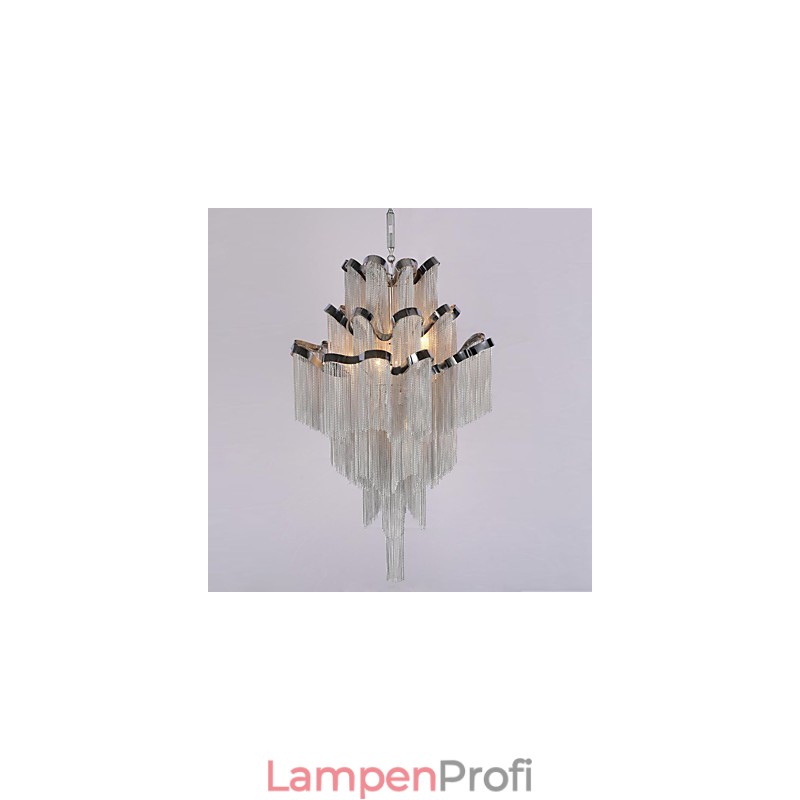 Aluminium Stream Kronleuchter Designer Pendelleuchte Silber Farbe Wendeltreppe Treppe