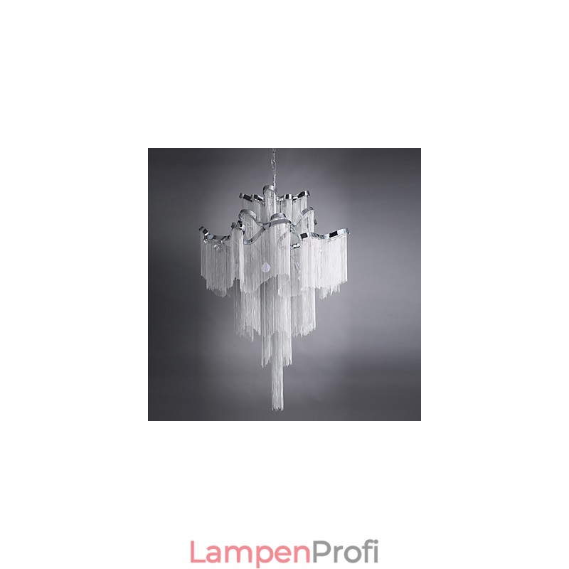 Aluminium Stream Kronleuchter Designer Pendelleuchte Silber Farbe Wendeltreppe Treppe