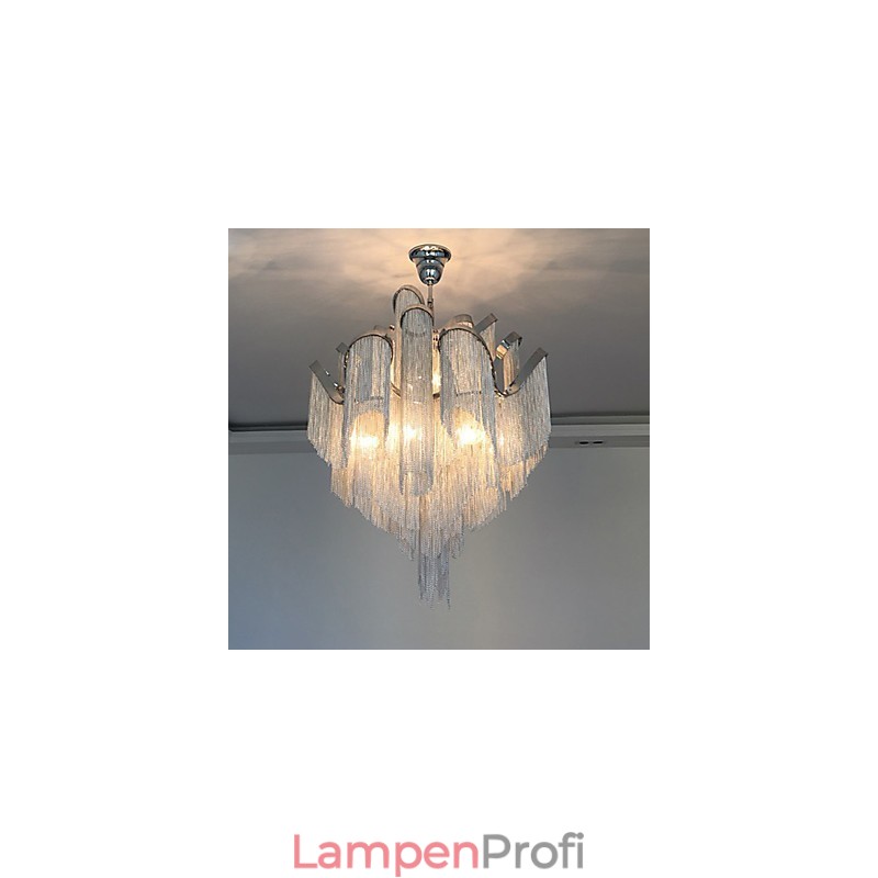 Aluminium Stream Kronleuchter Designer Pendelleuchte Silber Farbe Wendeltreppe Treppe