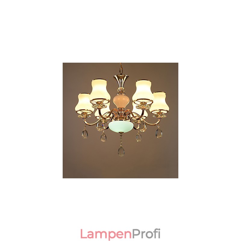 Kronleuchter, modern, zeitgenössisch, galvanisiert, Kristallmetall