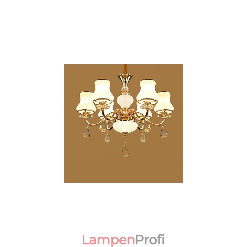 Kronleuchter, modern, zeitgenössisch, galvanisiert, Kristallmetall