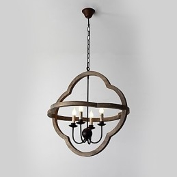 Vintage Metall American Industrial Loft Malerei Farbe Holz Kronleuchter Lampe die Indoor Dekorieren Pendelleuchte