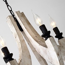 Vintage Malerei Feature Mini Stil Holz Bambus Kronleuchter Lampe die Dekorieren Pendelleuchte