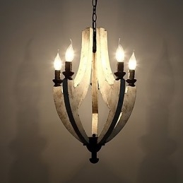 Vintage Malerei Feature Mini Stil Holz Bambus Kronleuchter Lampe die Dekorieren Pendelleuchte