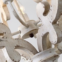 Vintage Malerei Feature Mini Stil Holz Bambus Kronleuchter Lampe die Dekorieren Pendelleuchte