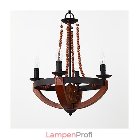 Vier Licht Vintage Malerei Feature Mini Stil Holz Bambus Kronleuchter Lampe die Dekorieren Pendelleuchte
