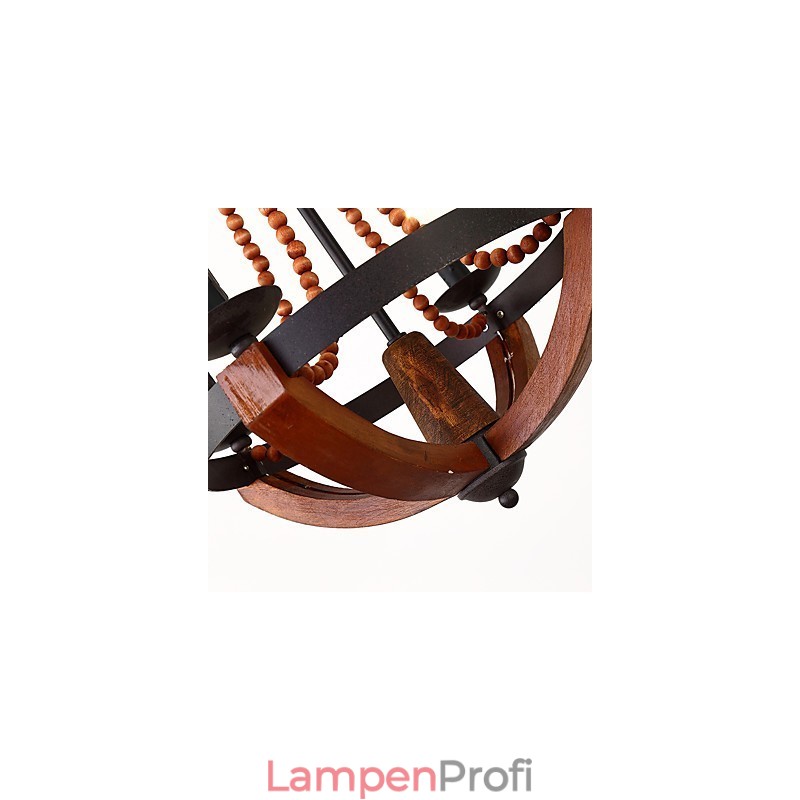 Vier Licht Vintage Malerei Feature Mini Stil Holz Bambus Kronleuchter Lampe die Dekorieren Pendelleuchte