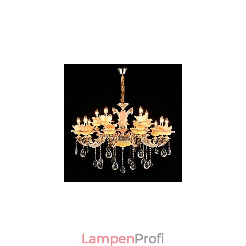 Pendelleuchte aus Zinklegierung für Kristall, Mini-Stil, Metall, für den Innenbereich, Geschäfte, 15 Glühbirnen