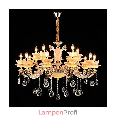 Pendelleuchte aus Zinklegierung für Kristall, Mini-Stil, Metall, für den Innenbereich, Geschäfte, 15 Glühbirnen