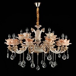 Pendelleuchte aus Zinklegierung für Kristall, Mini-Stil, Metall, für den Innenbereich, Geschäfte, 15 Glühbirnen