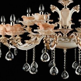 Pendelleuchte aus Zinklegierung für Kristall, Mini-Stil, Metall, für den Innenbereich, Geschäfte, 15 Glühbirnen