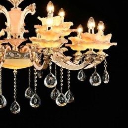 Pendelleuchte aus Zinklegierung für Kristall, Mini-Stil, Metall, für den Innenbereich, Geschäfte, 15 Glühbirnen