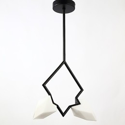 2 Licht Post Modern Metall mit Glas Pfirsich Kronleuchter Lampe die Kantine Dekorieren Pendelleuchte