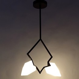 2 Licht Post Modern Metall mit Glas Pfirsich Kronleuchter Lampe die Kantine Dekorieren Pendelleuchte