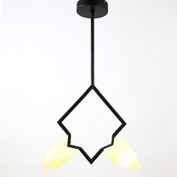 2 Licht Post Modern Metall mit Glas Pfirsich Kronleuchter Lampe die Kantine Dekorieren Pendelleuchte