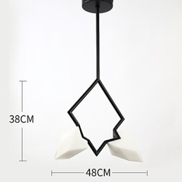 2 Licht Post Modern Metall mit Glas Pfirsich Kronleuchter Lampe die Kantine Dekorieren Pendelleuchte