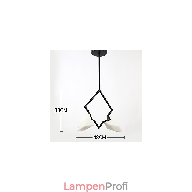 2 Licht Post Modern Metall mit Glas Pfirsich Kronleuchter Lampe die Kantine Dekorieren Pendelleuchte