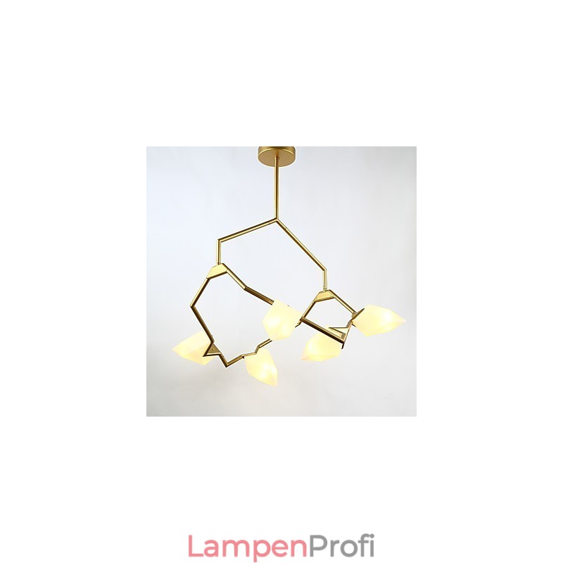 Fünf Licht Post Moderne Metall mit Glas Pfirsich Kronleuchter Lampe die Kantine Schmücken Pendelleuchte
