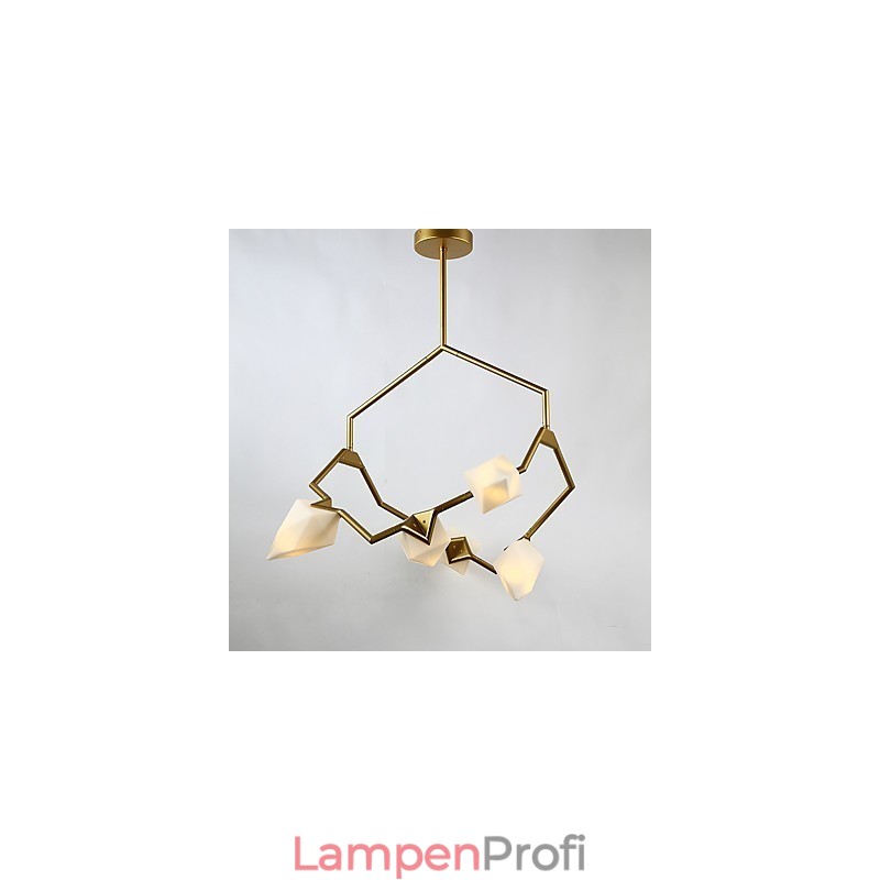 Fünf Licht Post Moderne Metall mit Glas Pfirsich Kronleuchter Lampe die Kantine Schmücken Pendelleuchte