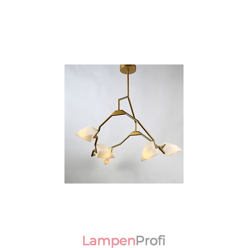 Fünf Licht Post Moderne Metall mit Glas Pfirsich Kronleuchter Lampe die Kantine Schmücken Pendelleuchte