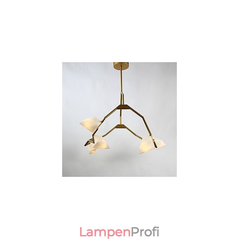 Fünf Licht Post Moderne Metall mit Glas Pfirsich Kronleuchter Lampe die Kantine Schmücken Pendelleuchte