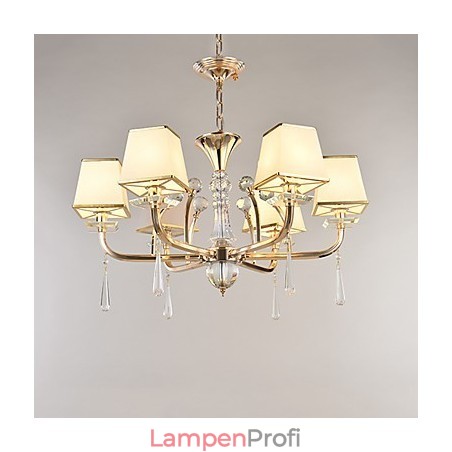 Kronleuchter, modern, zeitgenössisch, galvanisiert, Kristallmetall