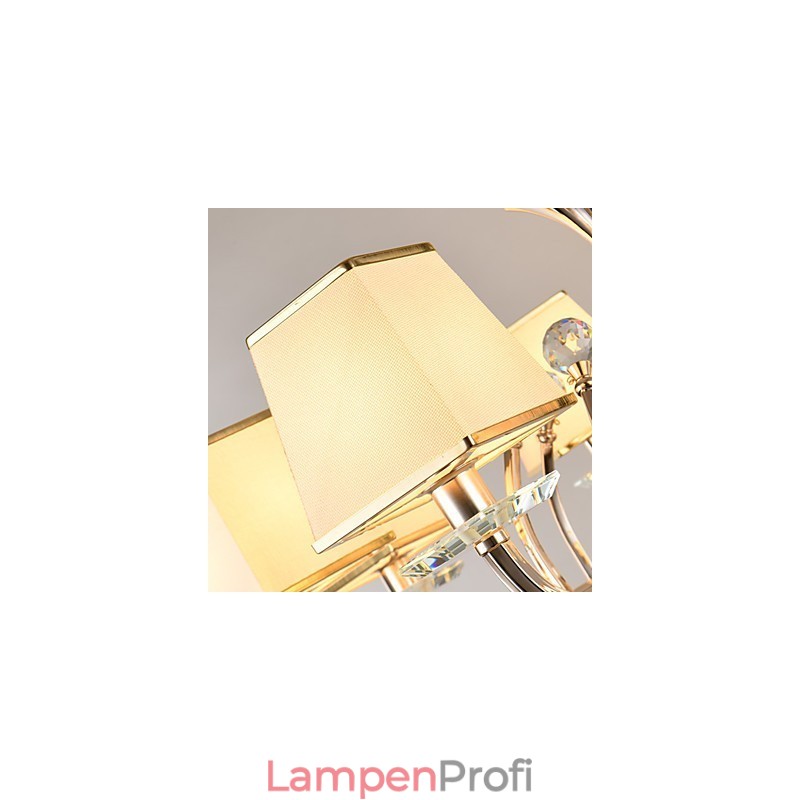 Kronleuchter, modern, zeitgenössisch, galvanisiert, Kristallmetall