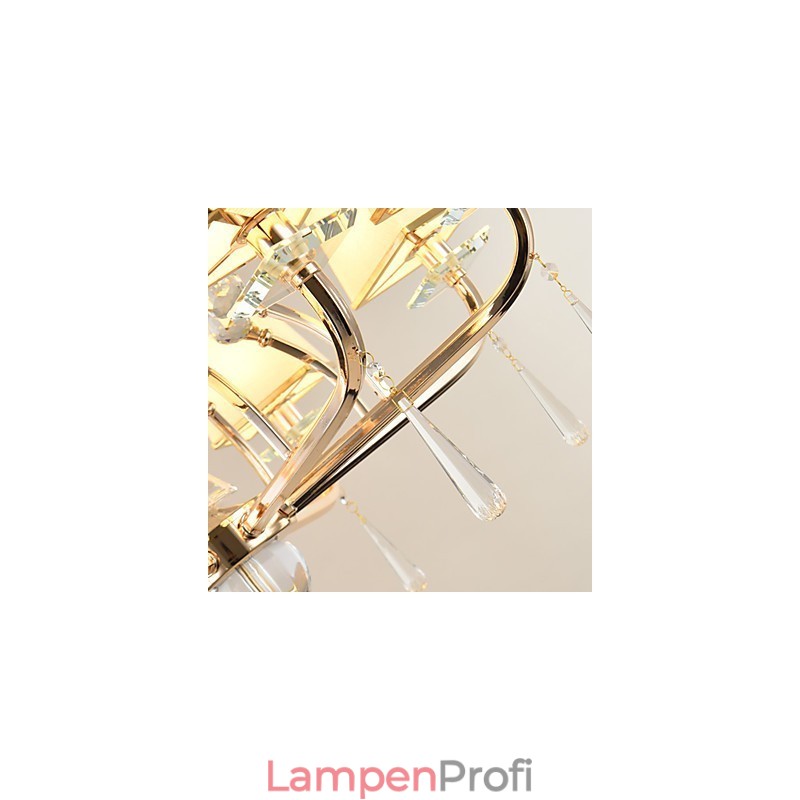 Kronleuchter, modern, zeitgenössisch, galvanisiert, Kristallmetall