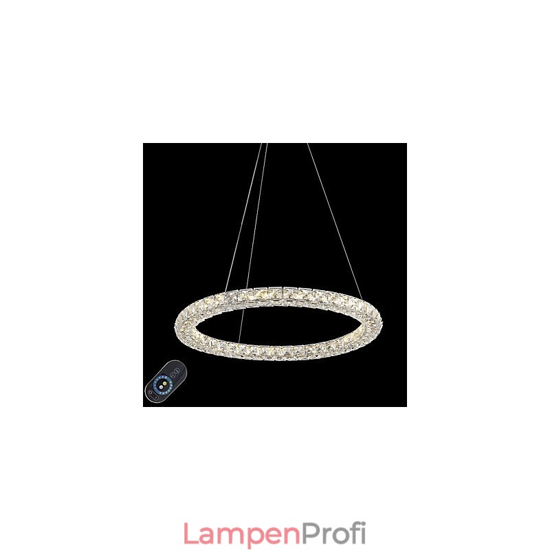 Moderne Ring Kristall Deckenpendelleuchte Kristallleuchter Innenbeleuchtung Lampen Leuchten Dimmbar mit Fernbedienung