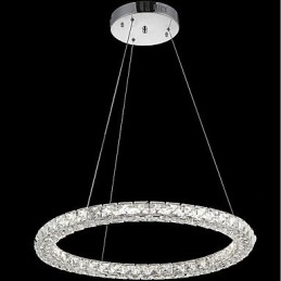 Moderne Ring Kristall Deckenpendelleuchte Kristallleuchter Innenbeleuchtung Lampen Leuchten Dimmbar mit Fernbedienung