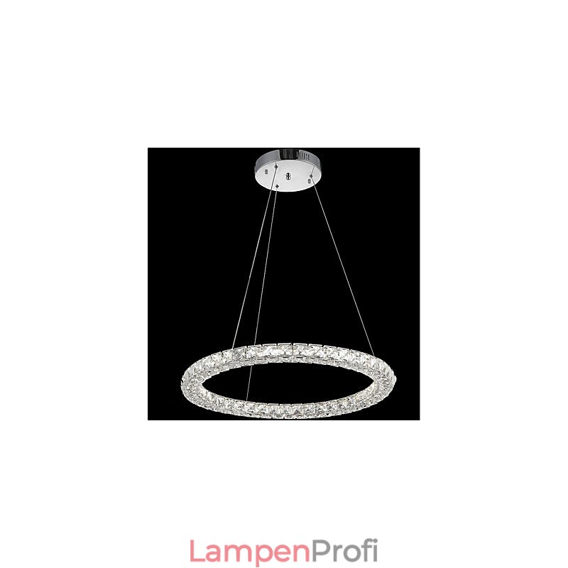 Moderne Ring Kristall Deckenpendelleuchte Kristallleuchter Innenbeleuchtung Lampen Leuchten Dimmbar mit Fernbedienung