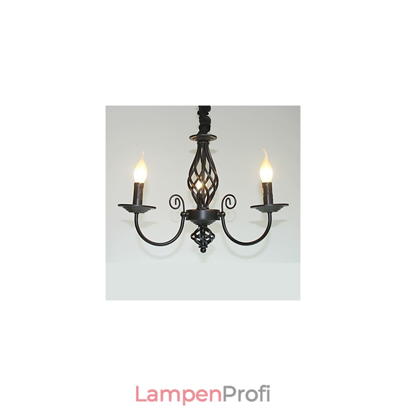Kronleuchter im europäischen Stil 3 Lichter Kronleuchter Einfache Lichter Kreative Eisen Kerzen Lampen