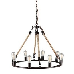 Kronleuchter aus bemaltem Metall im Vintage-Mini-Stil