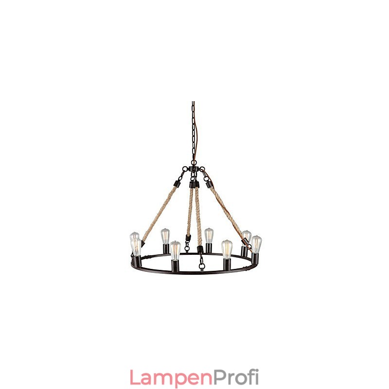 Kronleuchter aus bemaltem Metall im Vintage-Mini-Stil