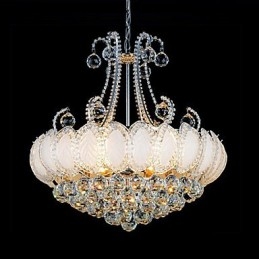 Moderner Luxus-Kronleuchter, Kristall-Pendelleuchte, Durchmesser 50 cm, enthält 8 Glühbirnen