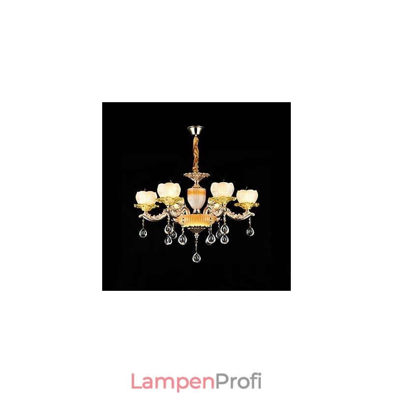 Traditionelle klassische Zinklegierung für Kronleuchter aus Kristall im Mini-Stil mit 6 Glühbirnen