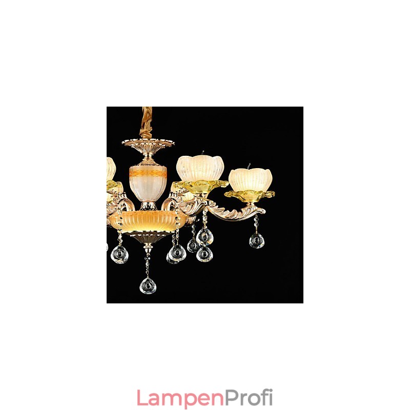 Traditionelle klassische Zinklegierung für Kronleuchter aus Kristall im Mini-Stil mit 6 Glühbirnen