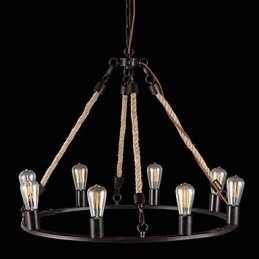 Kronleuchter aus bemaltem Metall im Vintage-Mini-Stil