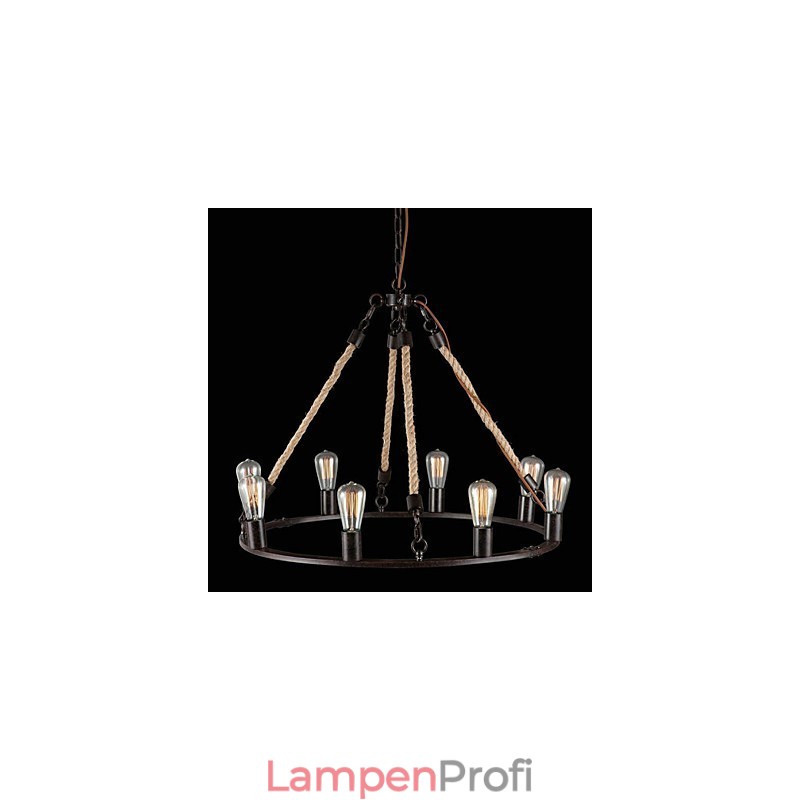 Kronleuchter aus bemaltem Metall im Vintage-Mini-Stil