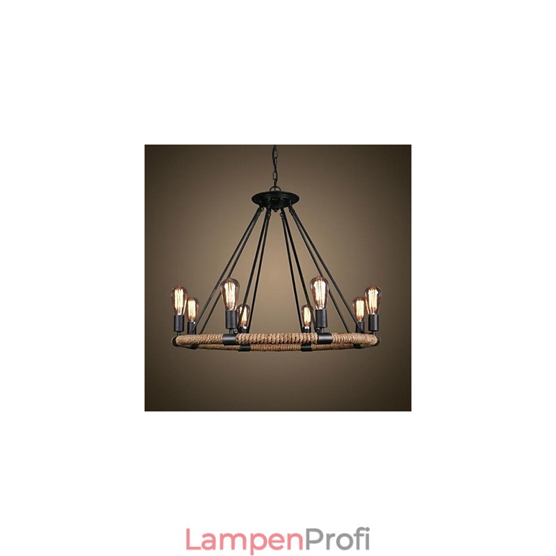 Traditionelle klassische rustikale Lodge Vintage Retro Country Malerei Metall Pendelleuchte