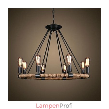 Traditionelle klassische rustikale Lodge Vintage Retro Country Malerei Metall Pendelleuchte