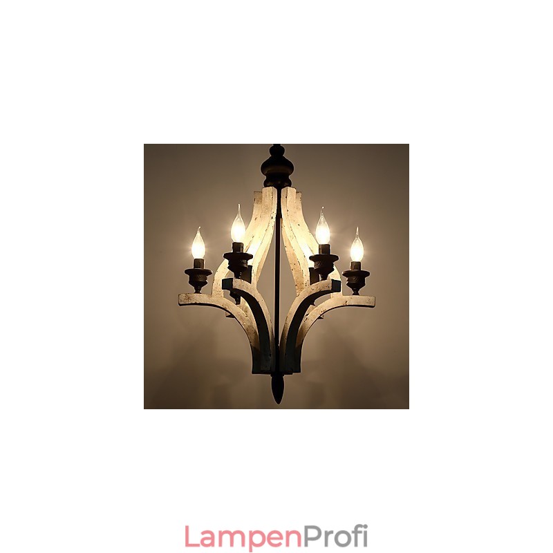 Vintage Malerei Feature Mini Stil Holz Bambus Kronleuchter Lampe die Dekorieren Pendelleuchte