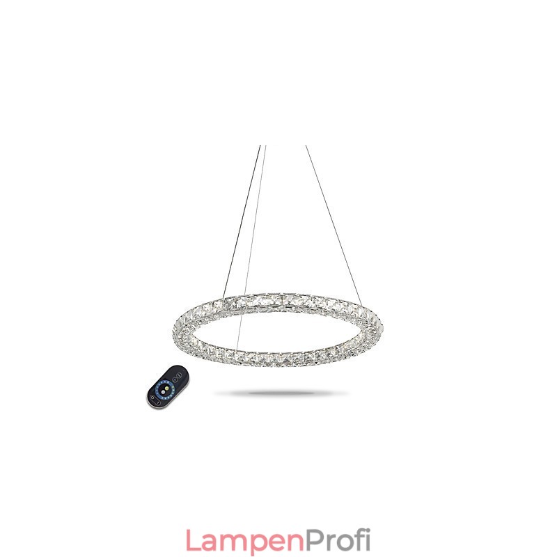 Moderne Ring Kristall Pendelleuchte Kristall Kronleuchter Deckenleuchte Innenleuchten Leuchten Dimmbar mit Fernbedienung