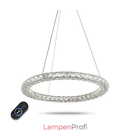 Moderne Ring Kristall Pendelleuchte Kristall Kronleuchter Deckenleuchte Innenleuchten Leuchten Dimmbar mit Fernbedienung