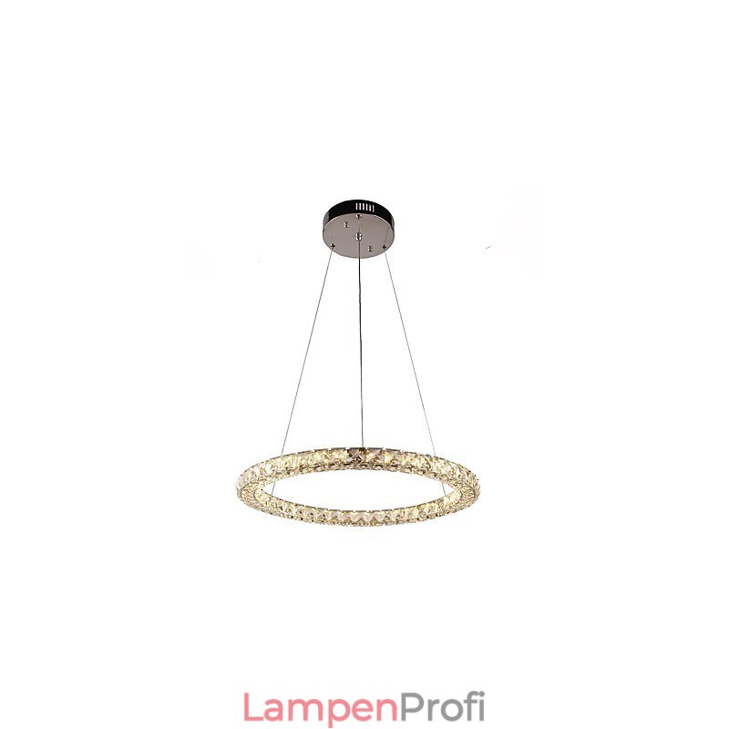 Moderne Ring Kristall Pendelleuchte Kristall Kronleuchter Deckenleuchte Innenleuchten Leuchten Dimmbar mit Fernbedienung