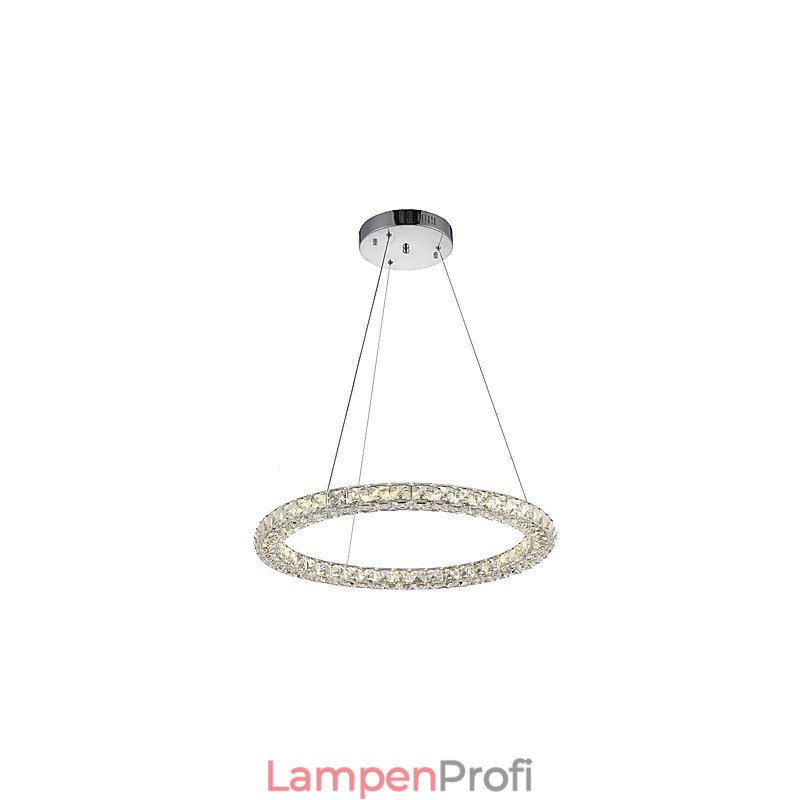 Moderne Ring Kristall Pendelleuchte Kristall Kronleuchter Deckenleuchte Innenleuchten Leuchten Dimmbar mit Fernbedienung