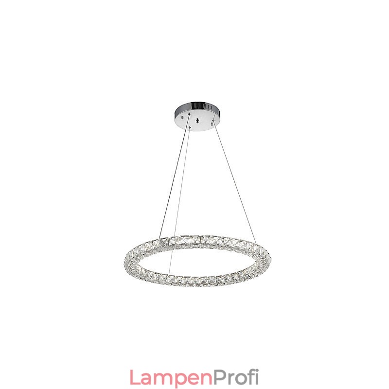 Moderne Ring Kristall Pendelleuchte Kristall Kronleuchter Deckenleuchte Innenleuchten Leuchten Dimmbar mit Fernbedienung