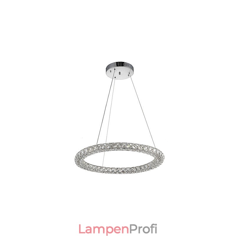 Moderne Ring Kristall Pendelleuchte Kristall Kronleuchter Deckenleuchte Innenleuchten Leuchten Dimmbar mit Fernbedienung