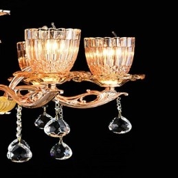 Moderne zeitgenössische traditionelle klassische Zinklegierungsfunktion für Kristall-Mini-Metallpendelleuchte